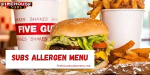 Subs Allergen Menu