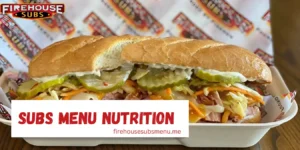 Subs Menu Nutrition