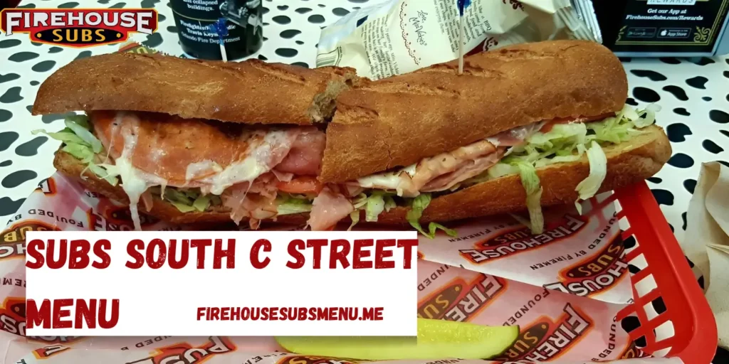 Subs South C Street Menu